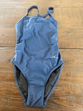 Adore Navy Blue Girls' One-Piece Swimsuit